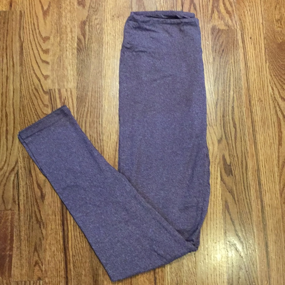 EUC LuLaRoe Heathered Purple Leggings